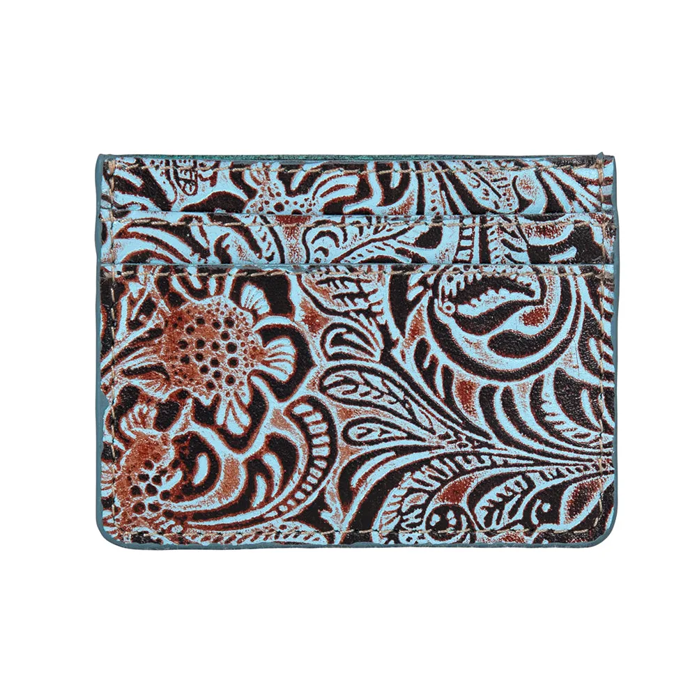 Delilah Creek Hand-tooled Credit Card Holder sold by Myra Bag