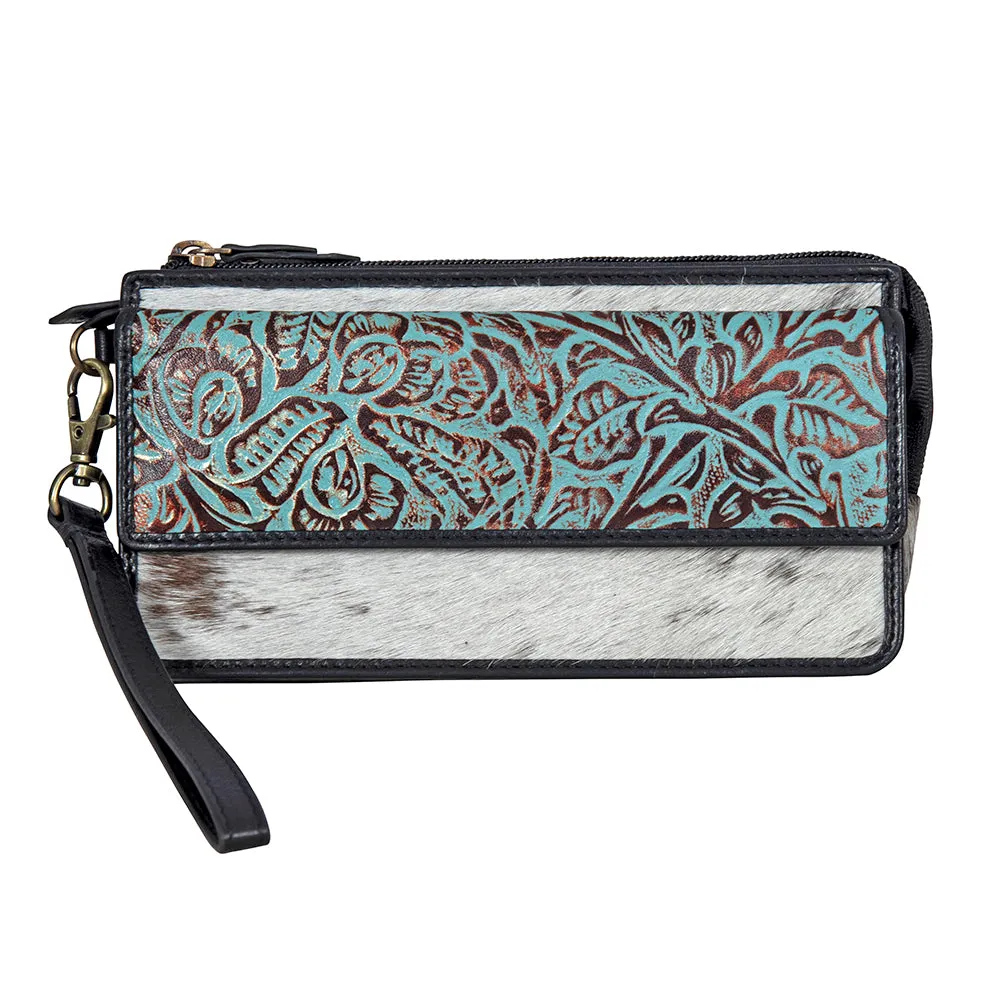 Kettle Hill Hand-Tooled Banded Wallet sold by Myra Bag
