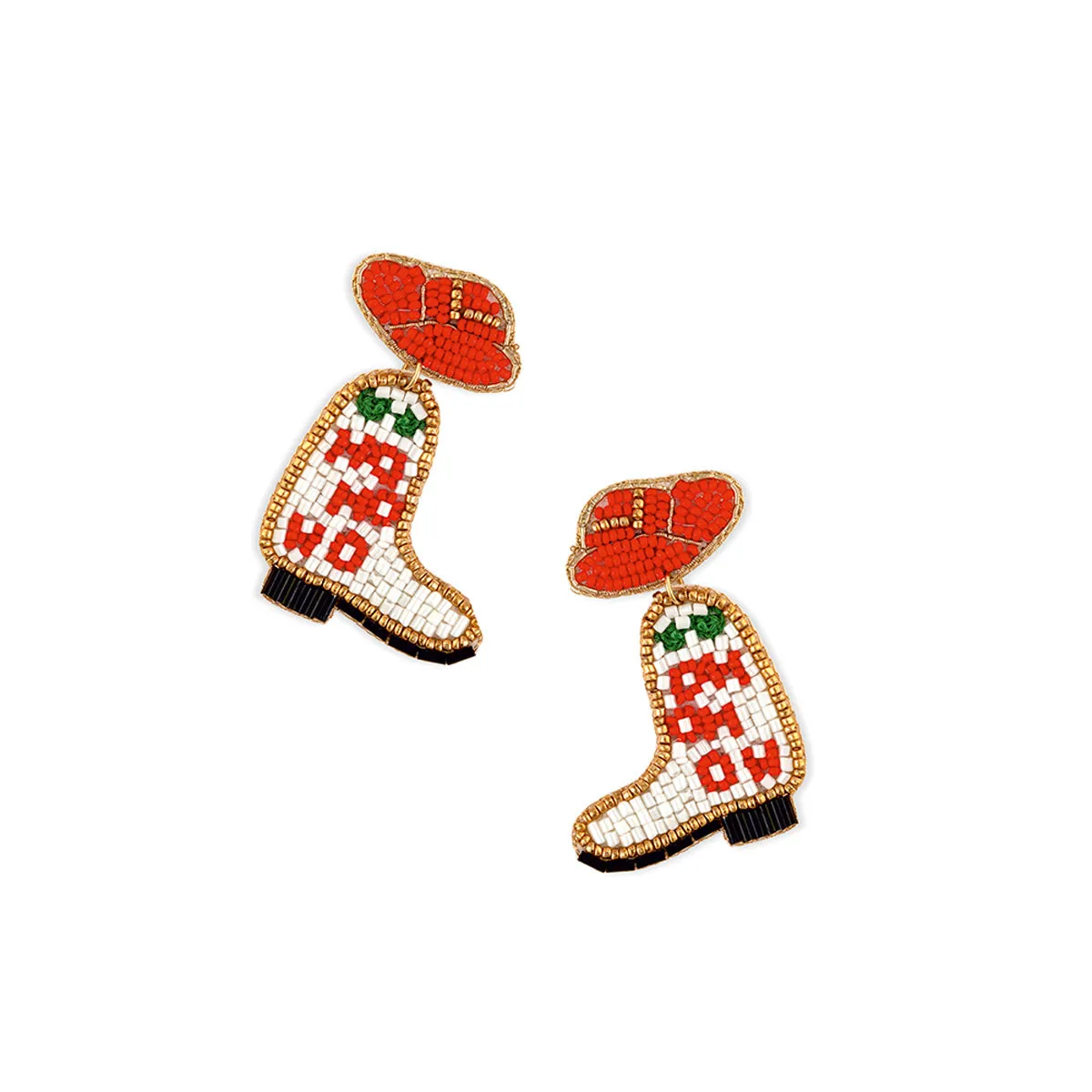 Ho Ho Ho Happy Boots Earrings sold by Myra Bag product image thumbnail 2