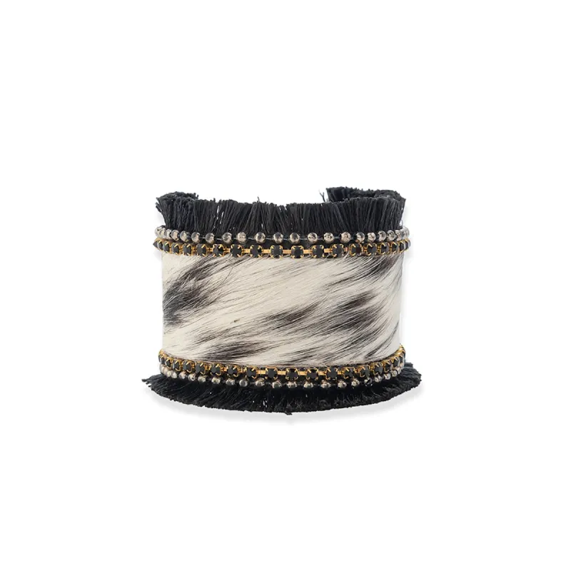 Coal Ridge Hair-on Hide Cuff Bracelet sold by Myra Bag