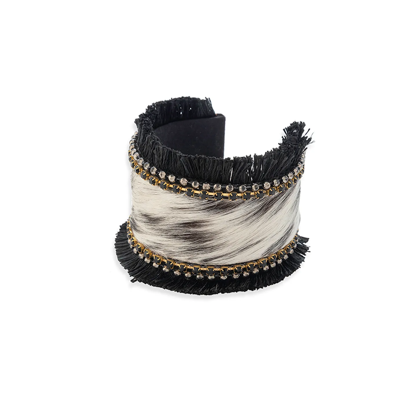 Coal Ridge Hair-on Hide Cuff Bracelet sold by Myra Bag product image thumbnail 2