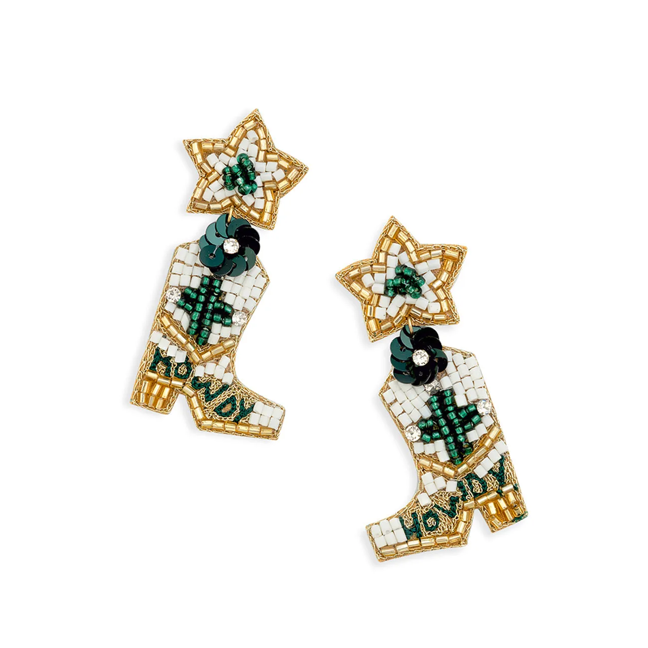 Star of the Rodeo Beaded Boot Earrings sold by Myra Bag product image thumbnail 2