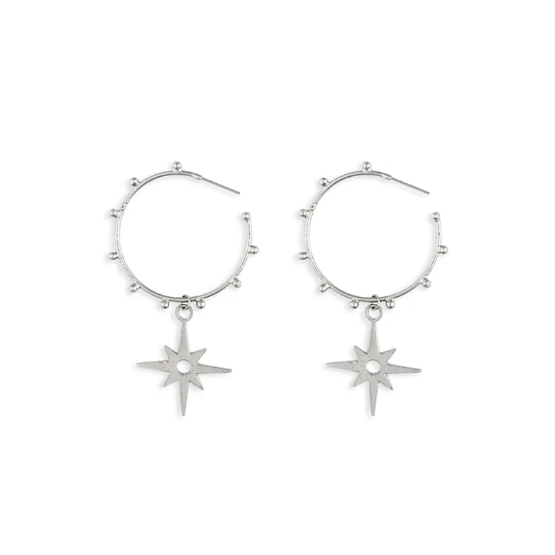 Shining Star Hoop Earrings sold by Myra Bag