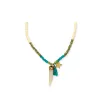 Star Tusk Necklace In Turqouise Blue sold by Myra Bag
