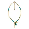 Star Tusk Necklace In Turqouise Blue sold by Myra Bag