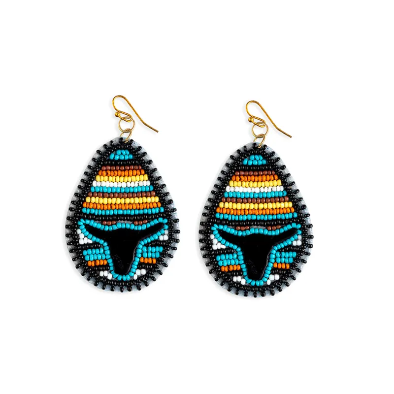 Bison Head Mesa Earrings made by Myra Bag