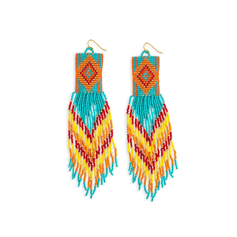 Soaring Hawk Beaded Earrings sold by Myra Bag