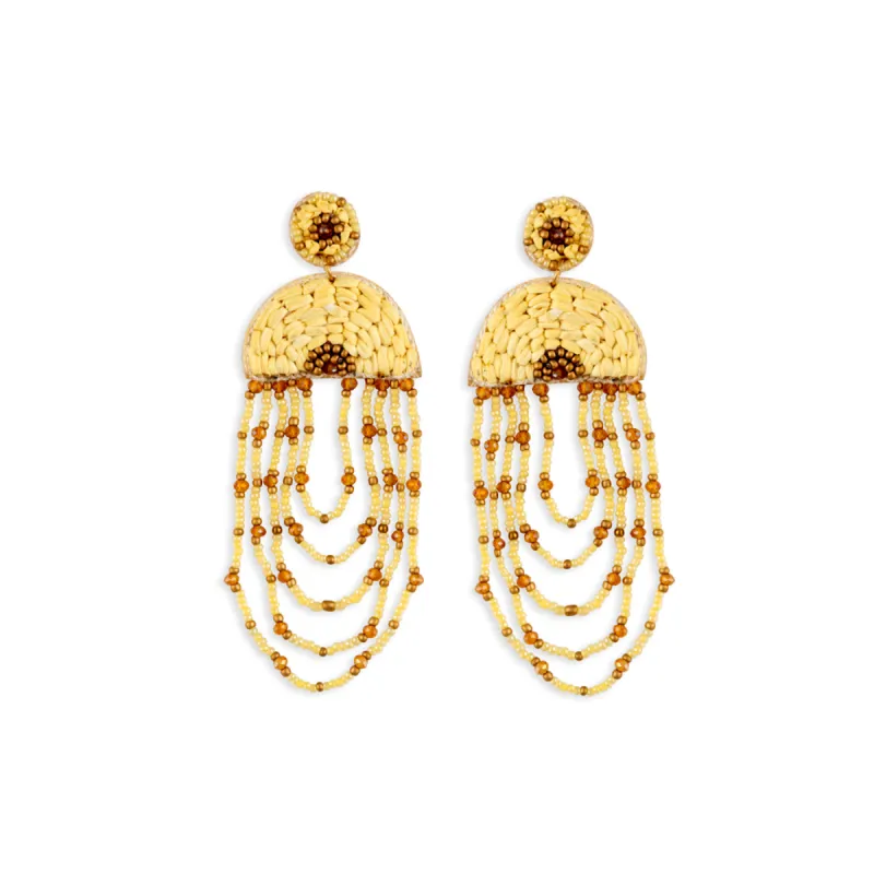 Cloak Of Feathers Beaded Earrings sold by Myra Bag