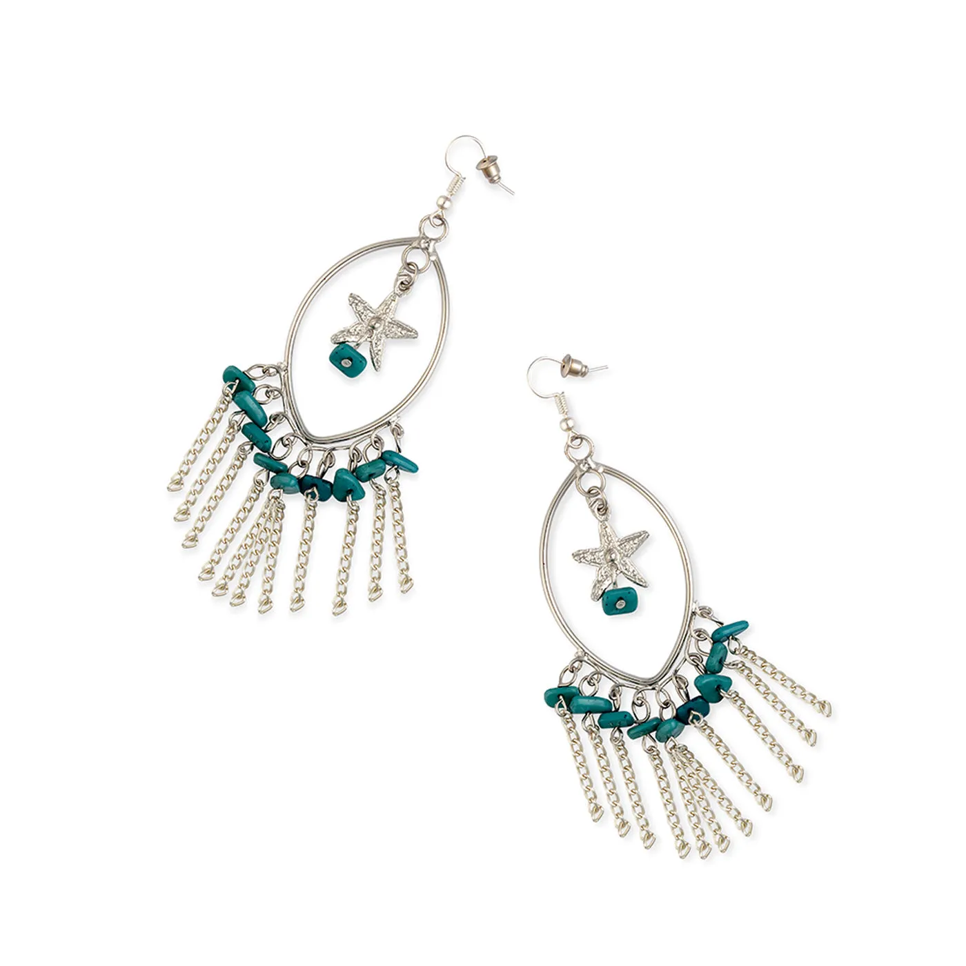 Star Sky Marquise Hoop Earrings sold by Myra Bag product image thumbnail 2