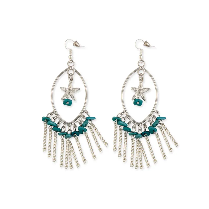 Star Sky Marquise Hoop Earrings sold by Myra Bag
