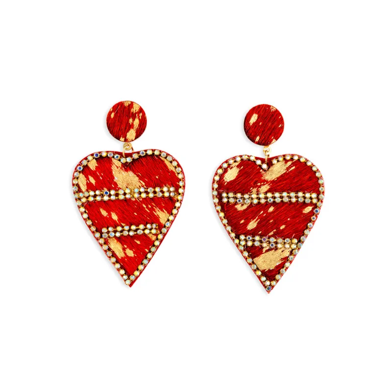 My Heart Of Hearts Earrings in Red sold by Myra Bag
