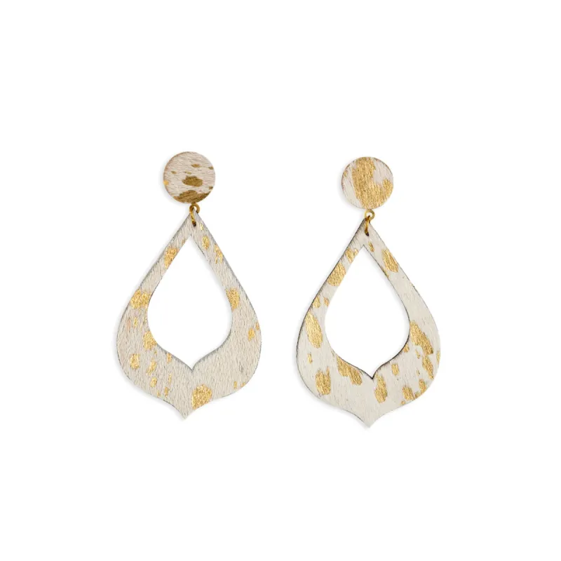 Mystique Hair-On Hide Earrings sold by Myra Bag