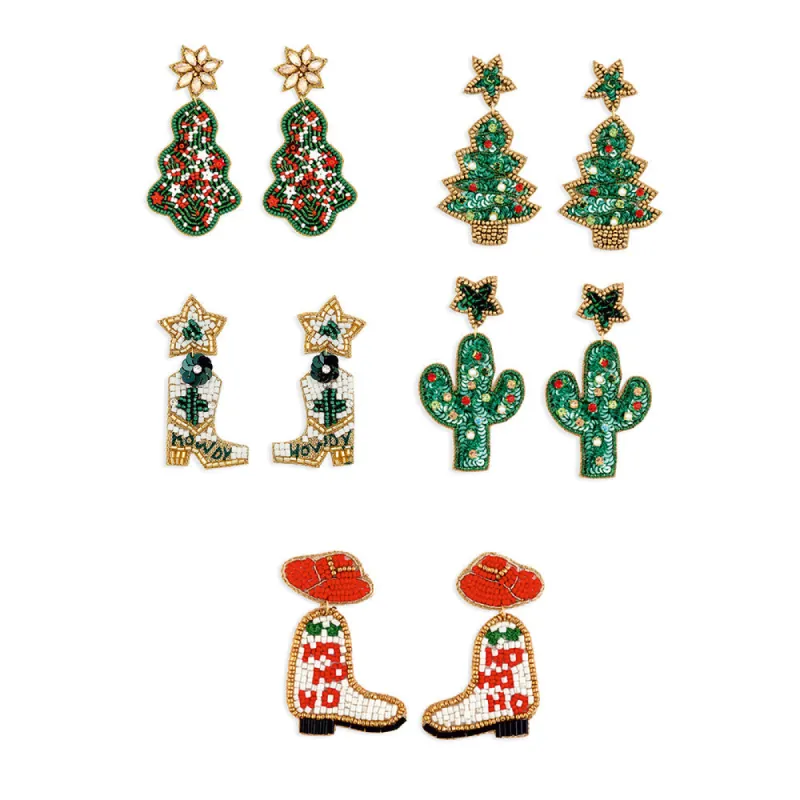 Jingle All The Way Set Of 5 Earrings sold by Myra Bag