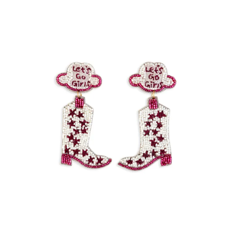 LetÃ¢â‚¬â„¢s Go Girls Earrings In Red sold by Myra Bag