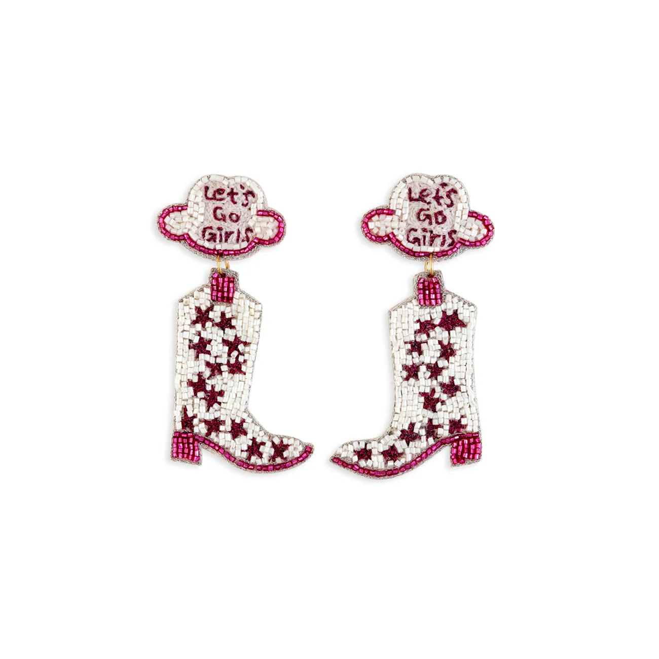 Let’s Go Girls Earrings In Red sold by Myra Bag