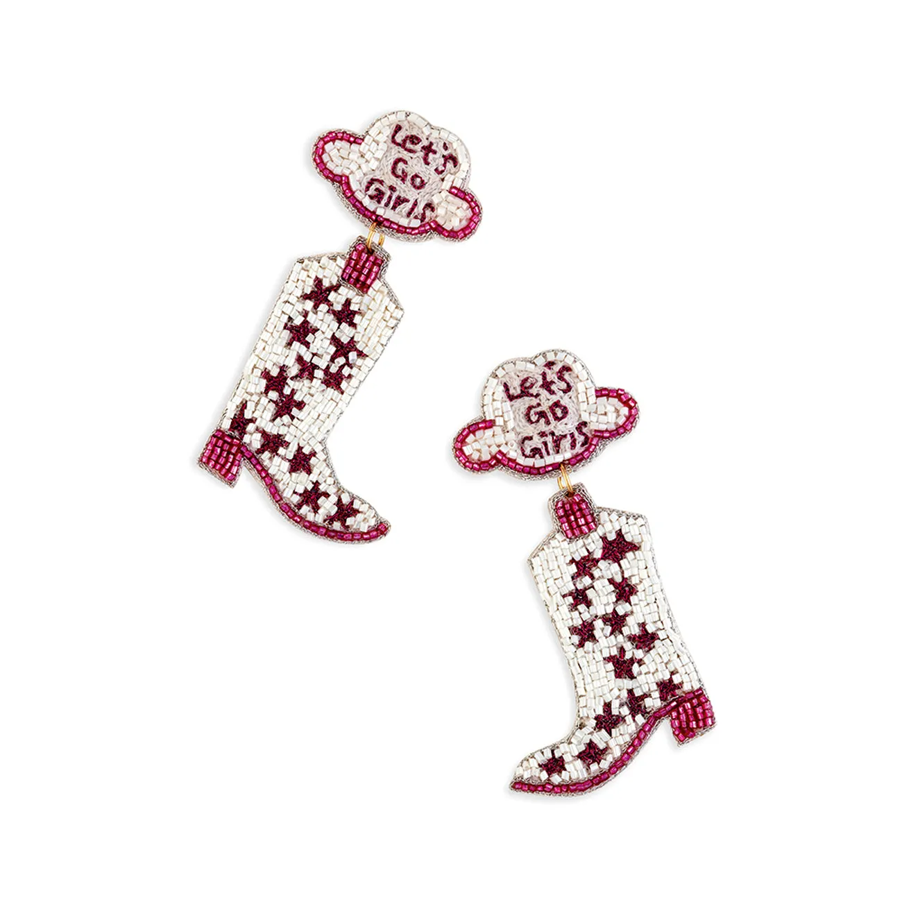Let’s Go Girls Earrings In Red sold by Myra Bag product image thumbnail 2