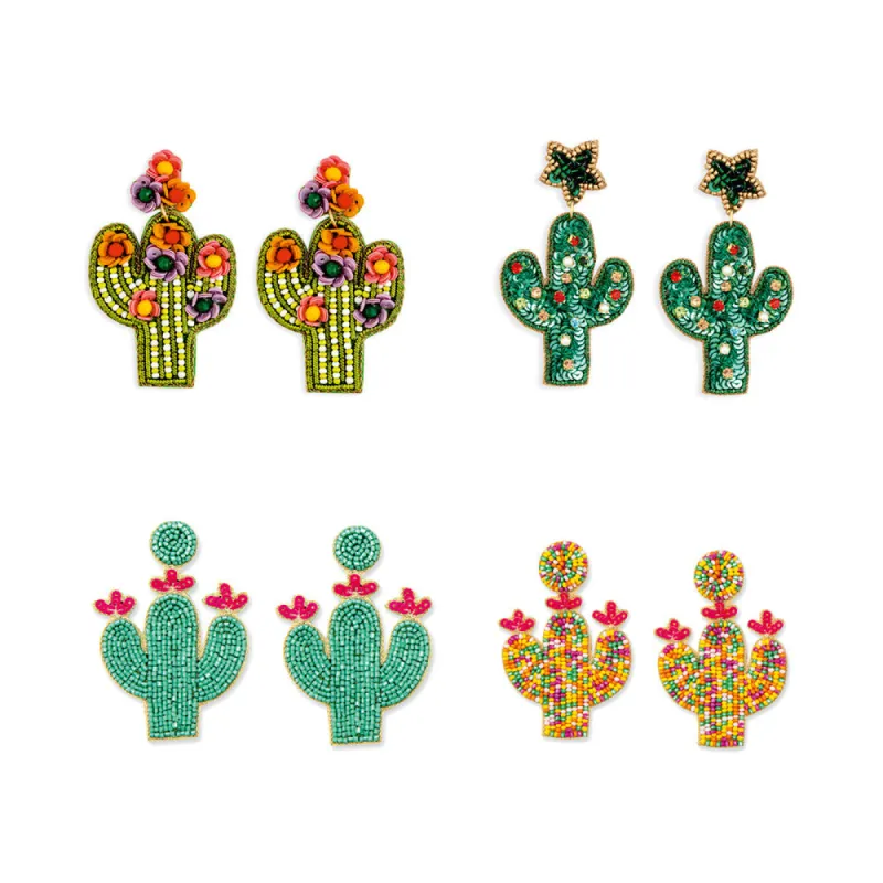 Cacti Chic Set Of 4 Earrings sold by Myra Bag