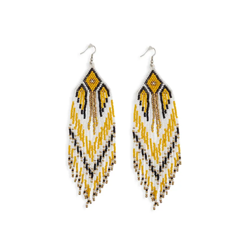 Tapestry Of Time Earrings In Corn Yellow sold by Myra Bag