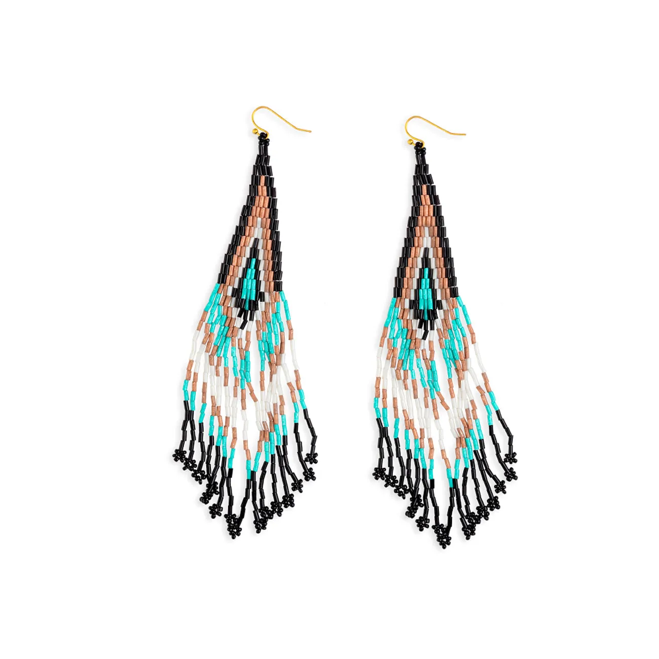 Spirit Feather Beaded Earrings sold by Myra Bag