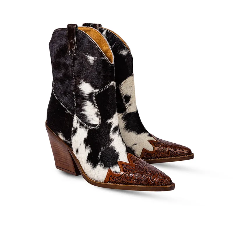 Flossie Hair-On Hide Boots sold by Myra Bag