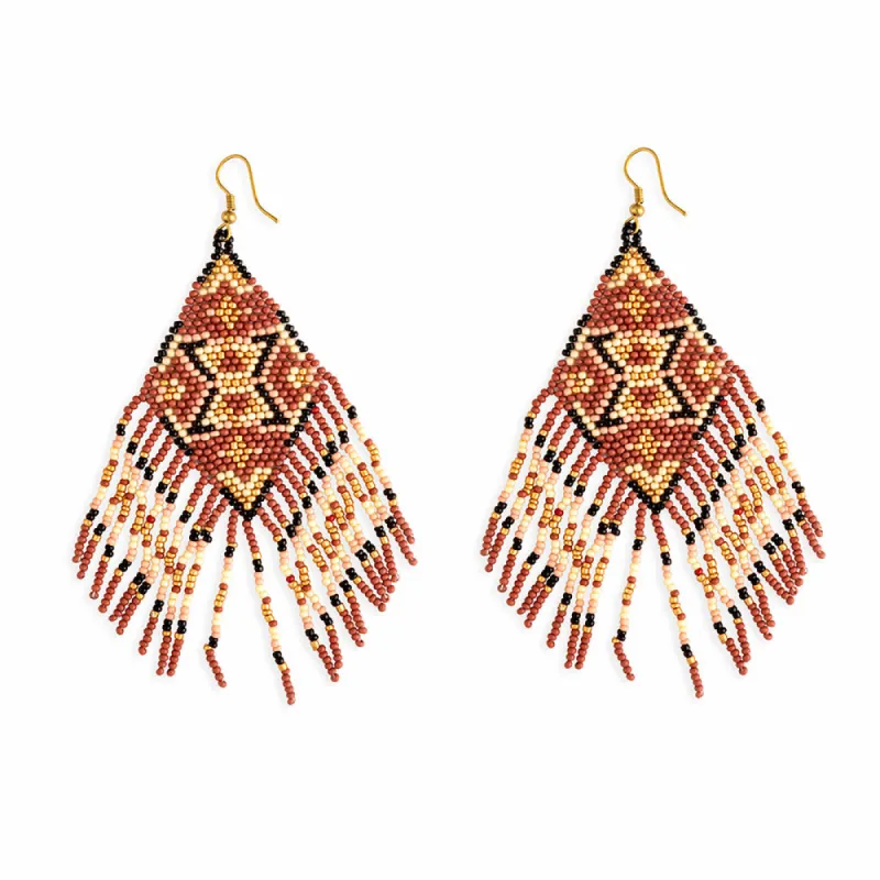 Coyote Fall Beaded Earrings sold by Myra Bag
