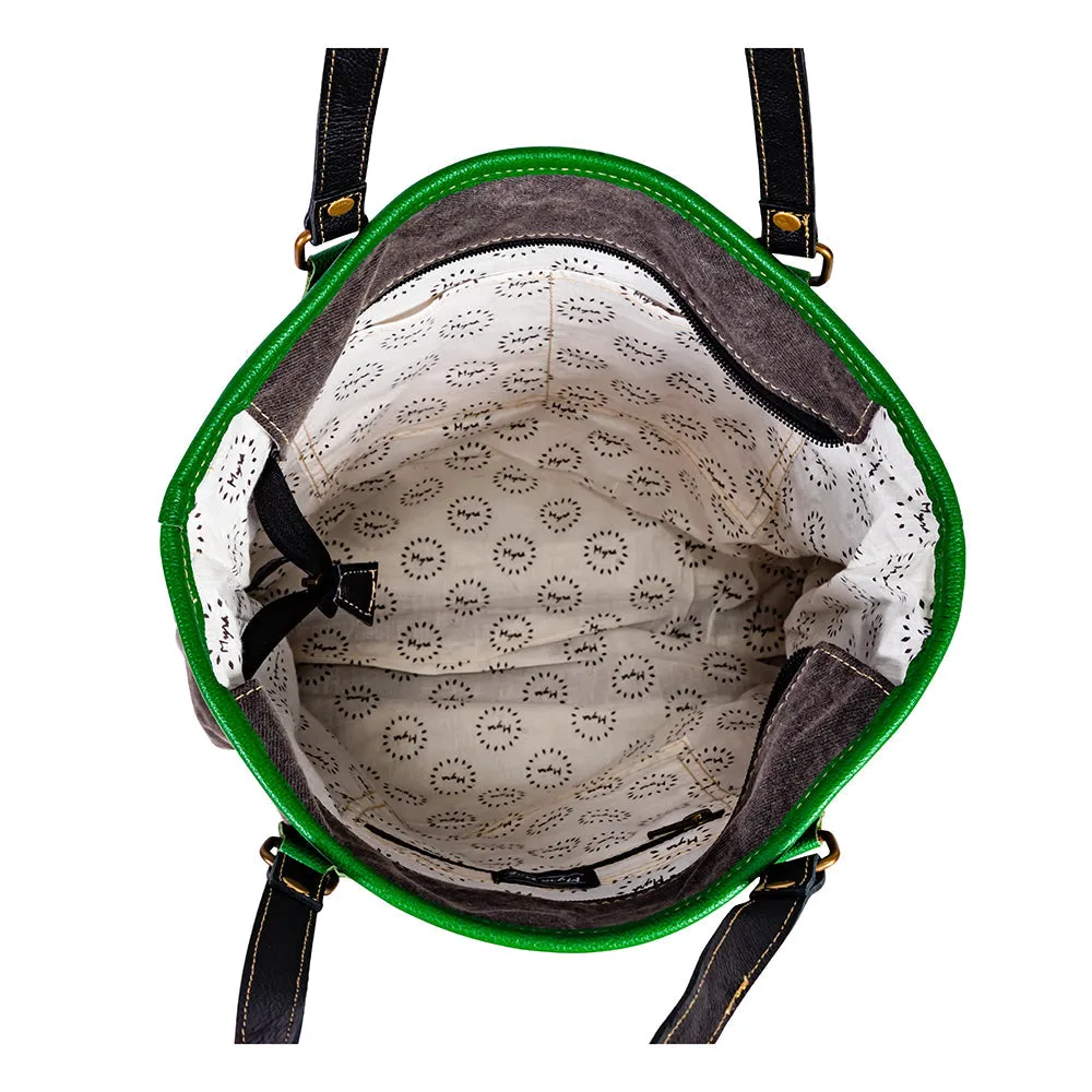 Marianna Floral Canvas & Leather Bag sold by Myra Bag product image thumbnail 4