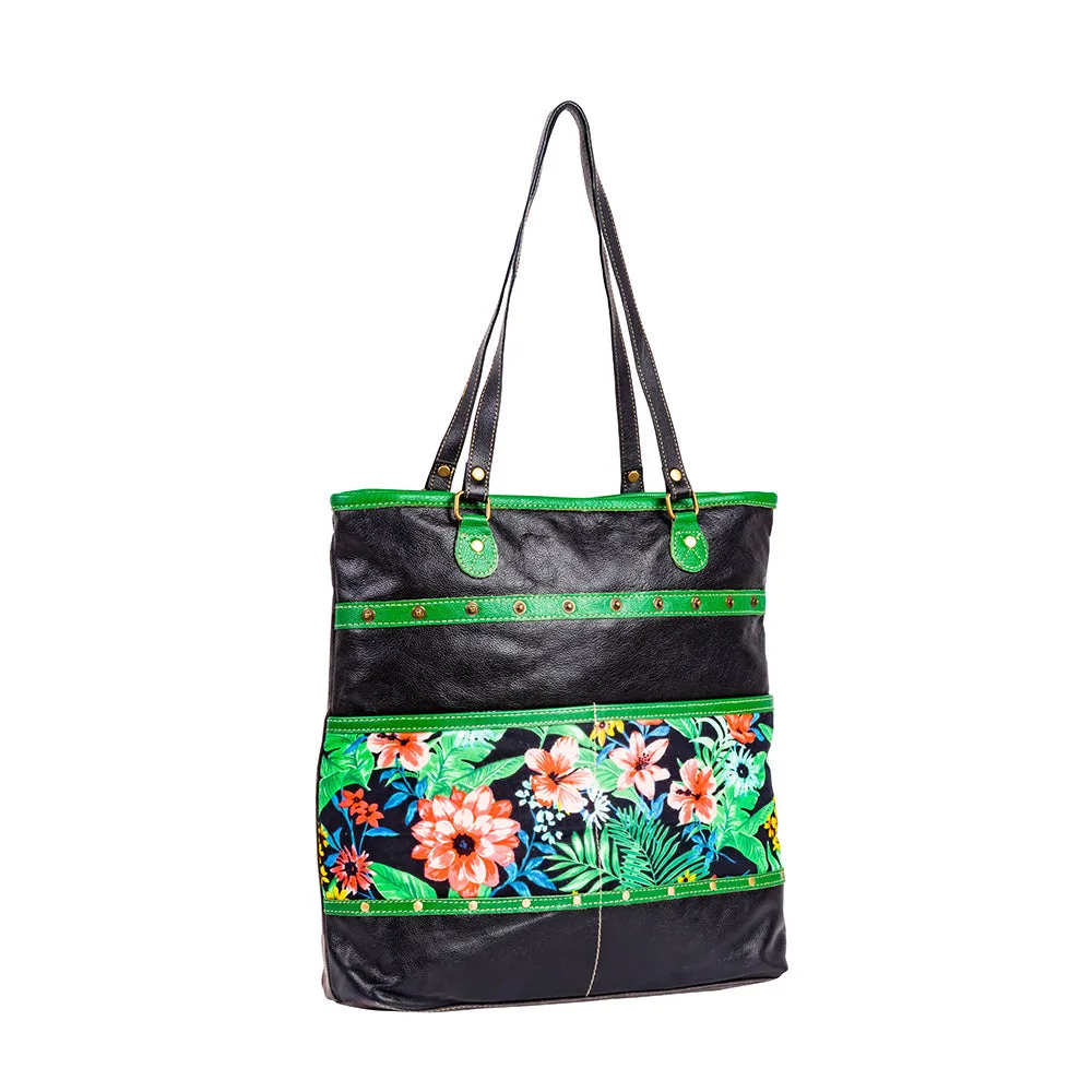 Marianna Floral Canvas & Leather Bag sold by Myra Bag product image thumbnail 2