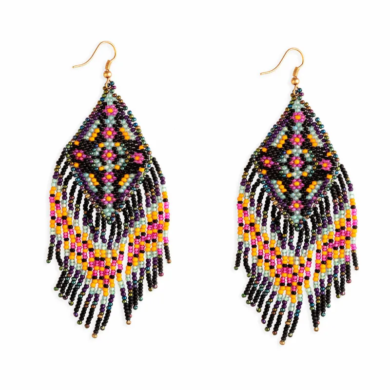 Winds Of Color Beaded Earrings sold by Myra Bag