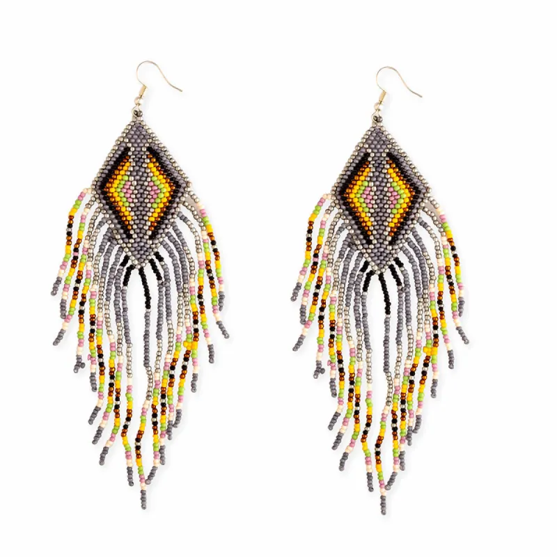 Empress Trail Beaded Earrings sold by Myra Bag