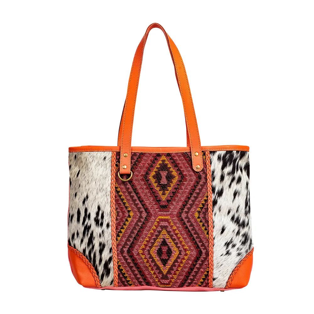 Tonga Ridge Tote Bag In Orange sold by Myra Bag