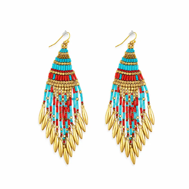 Dream Flow Beaded Earrings sold by Myra Bag