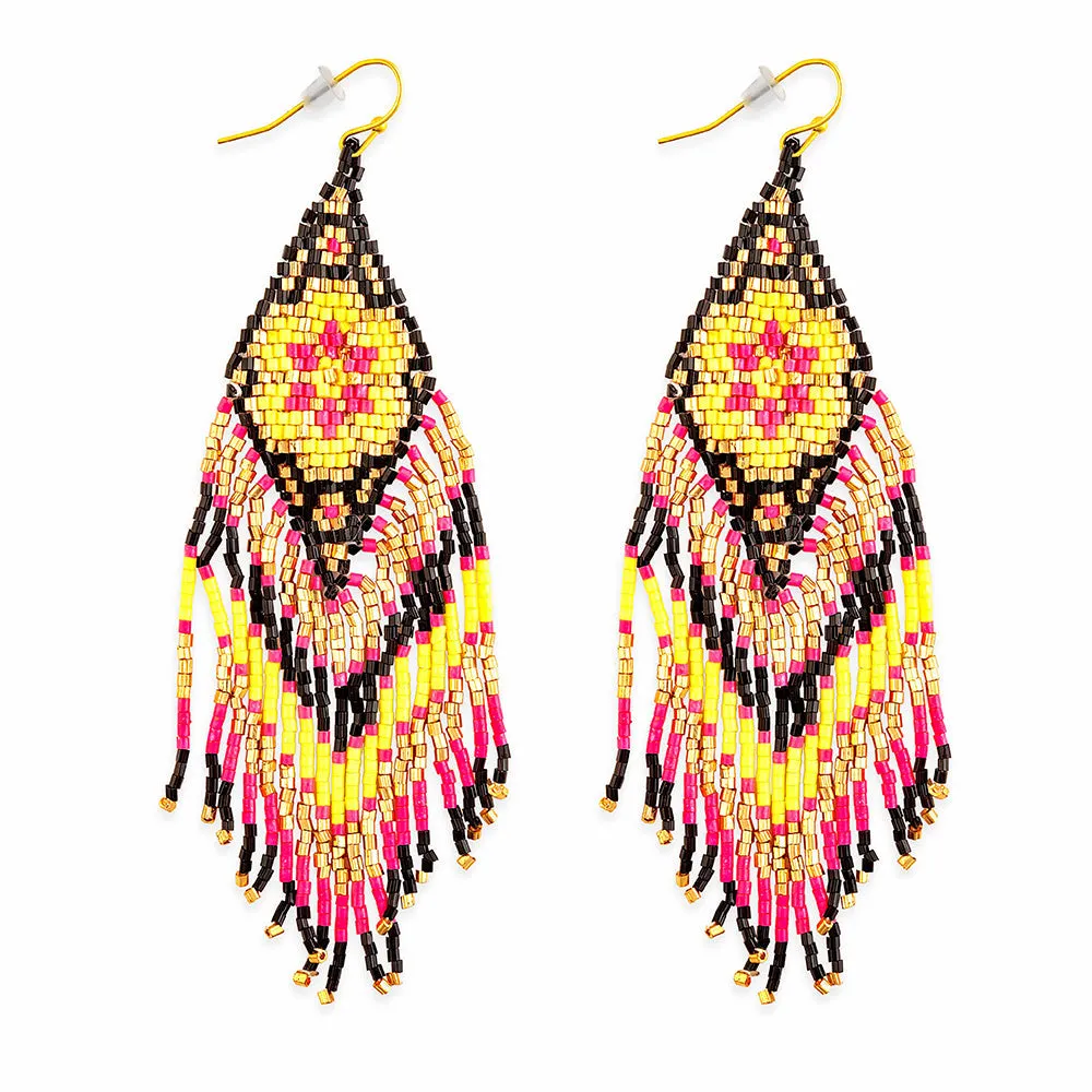Heart Bloom Beaded Earrings sold by Myra Bag