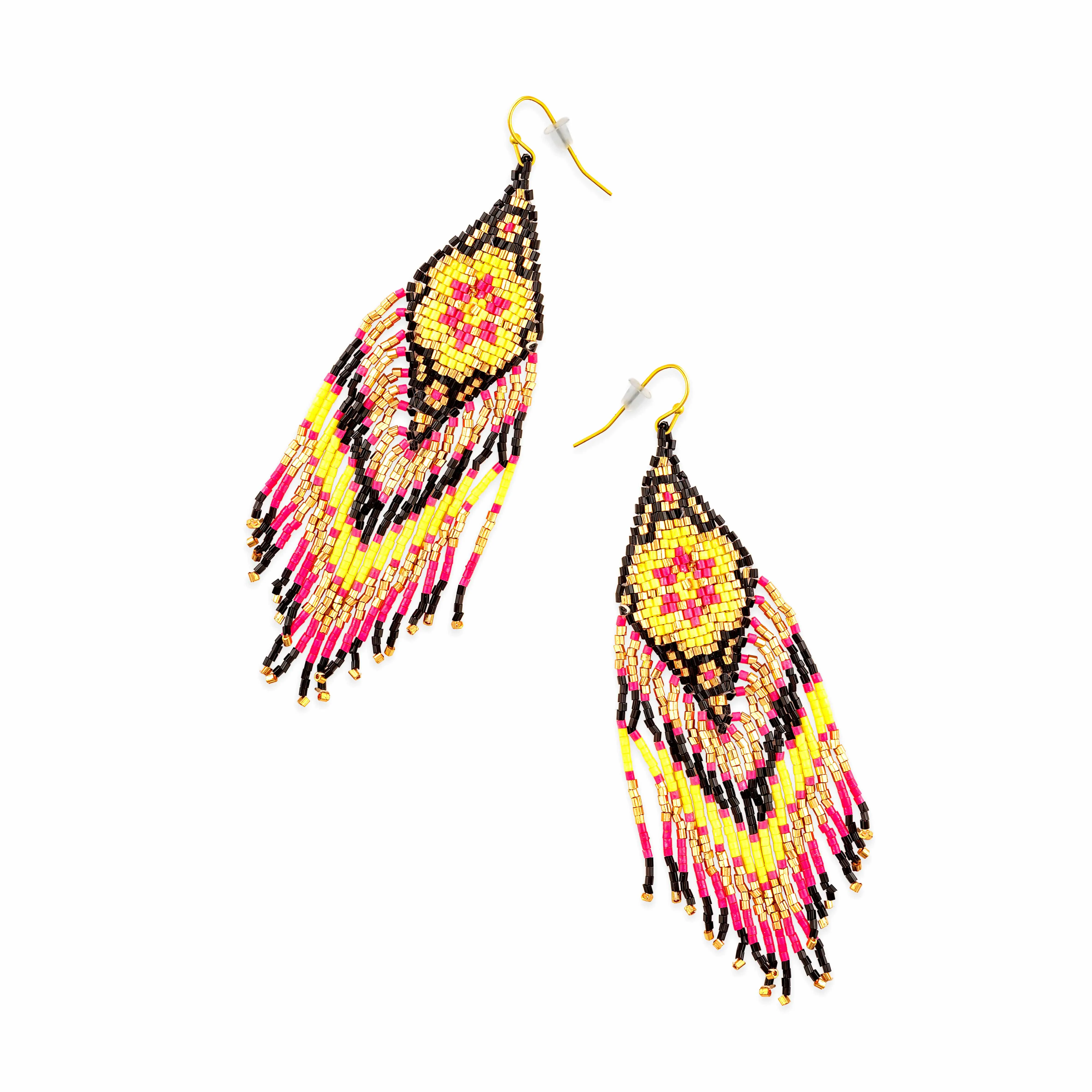 Heart Bloom Beaded Earrings sold by Myra Bag product image thumbnail 2