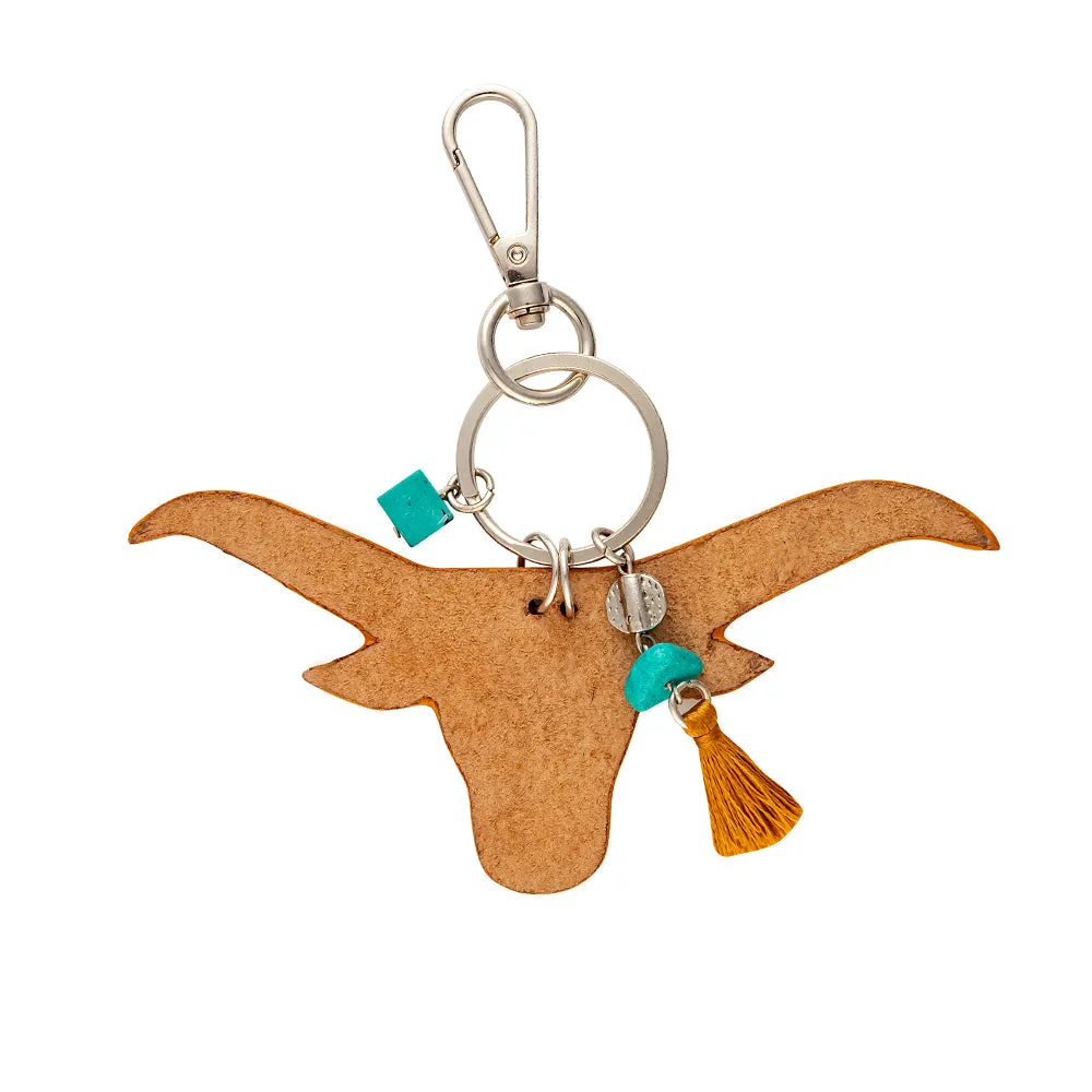 Steer Hand-tooled Key Fob & Bag Charm sold by Myra Bag product image thumbnail 2