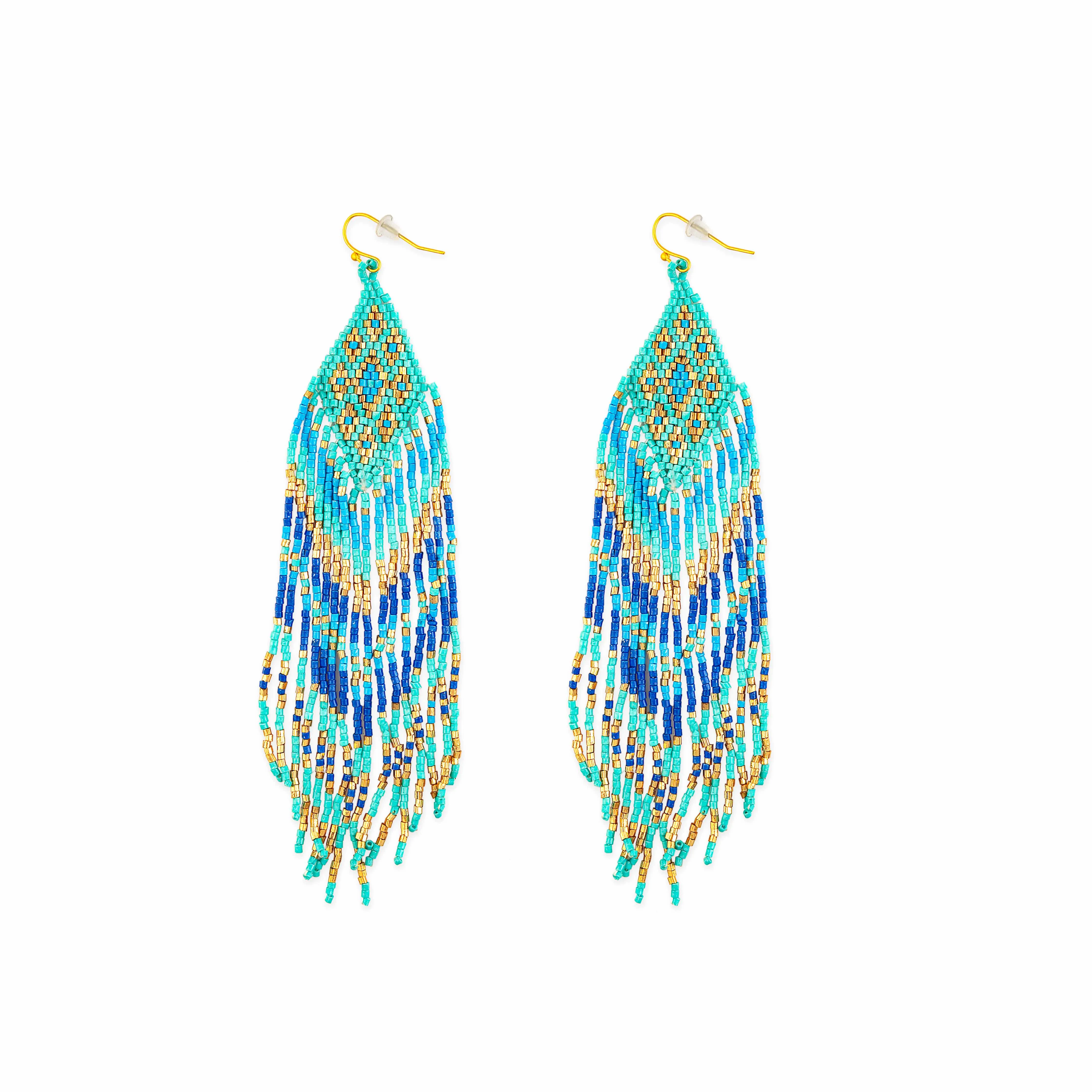 Waterfall Beaded Earrings sold by Myra Bag