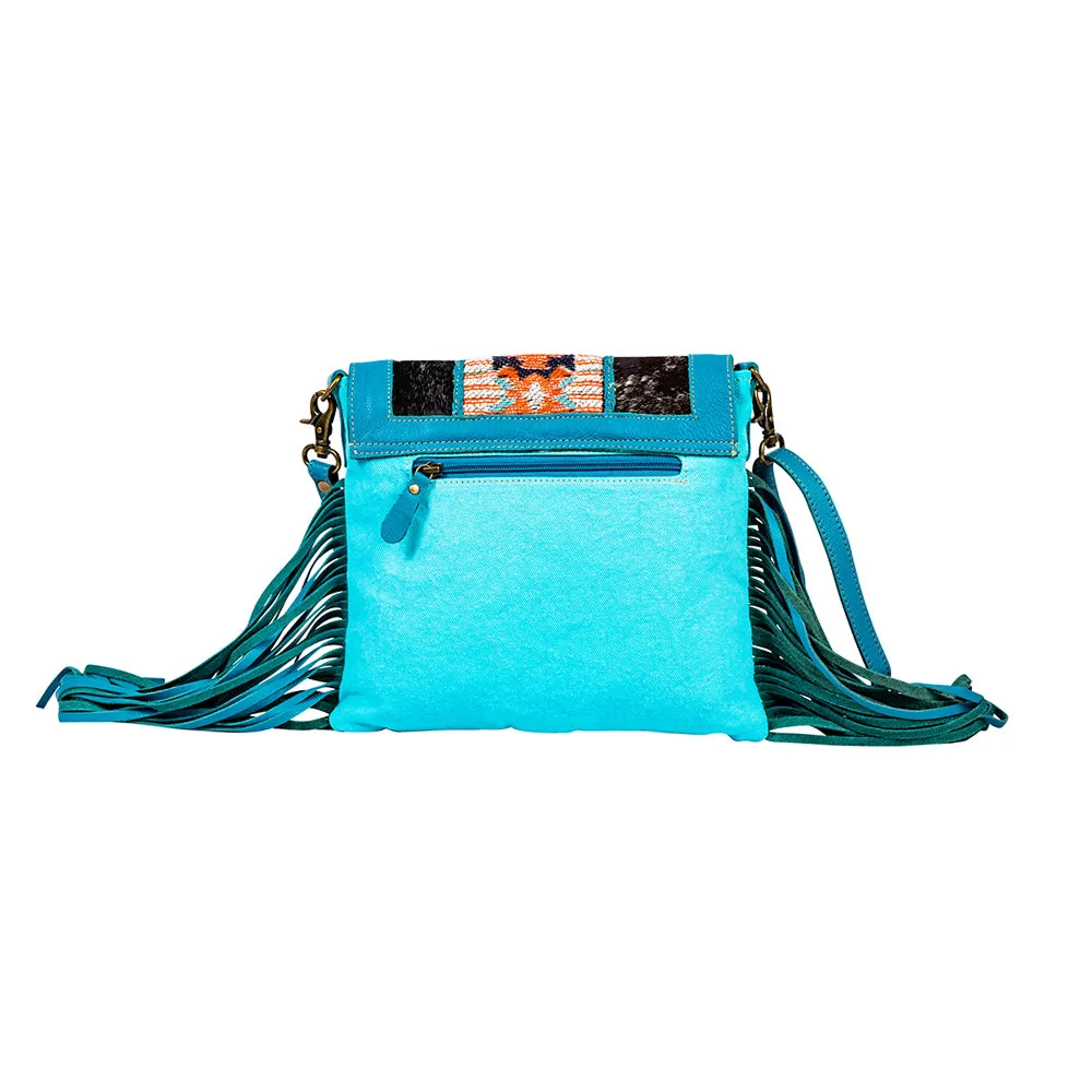 Tonga Ridge Canvas & Hairon Bag In Blue sold by Myra Bag product image thumbnail 3