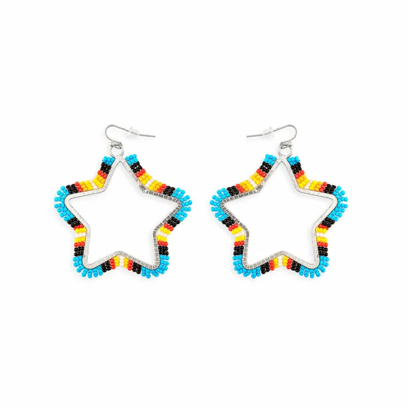 Star Light Star Bright Beaded Earrings sold by Myra Bag