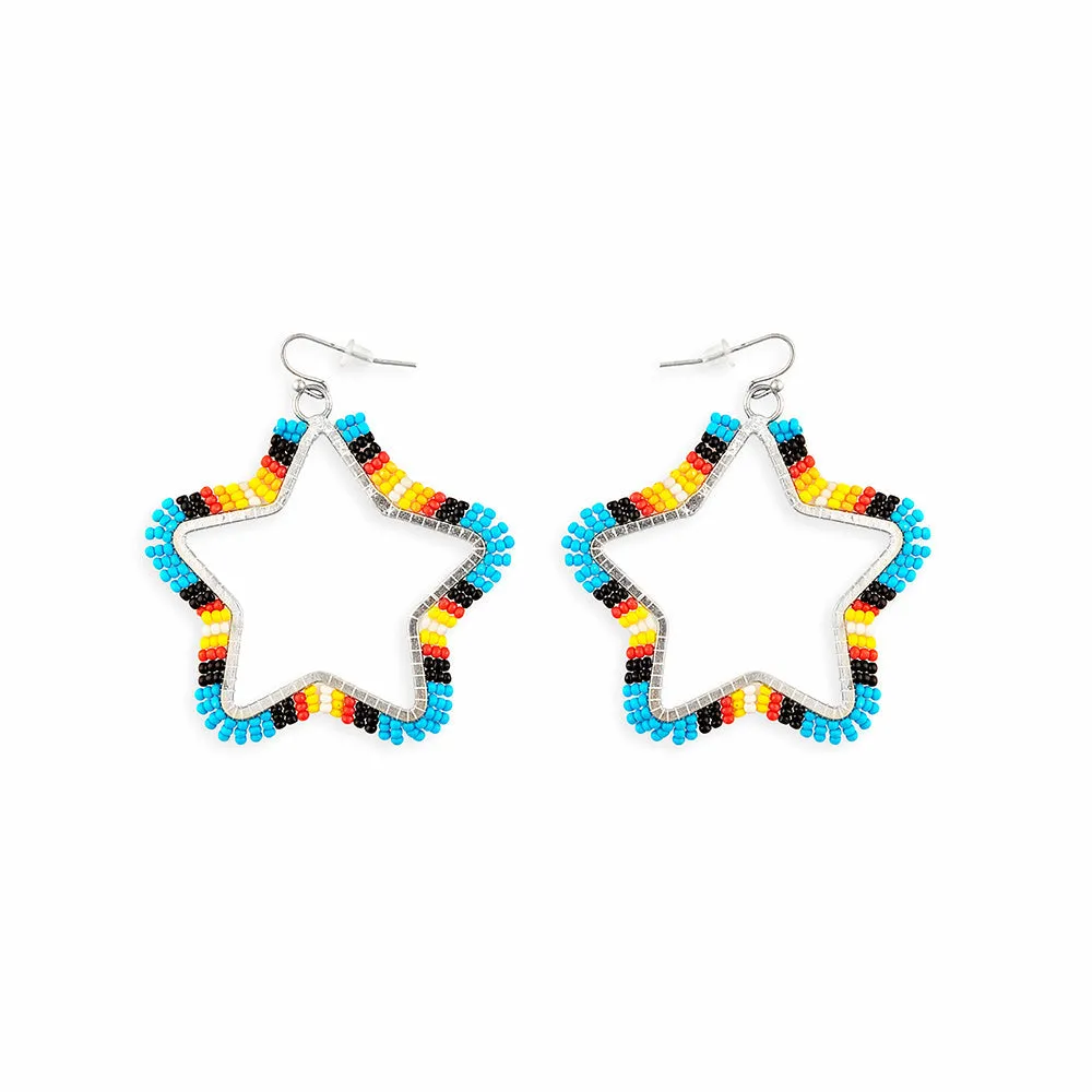 Star Light Star Bright Beaded Earrings sold by Myra Bag