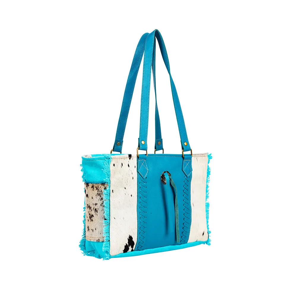 Sky Falcon Canvas & Hairon Bag in Light sold by Myra Bag product image thumbnail 2