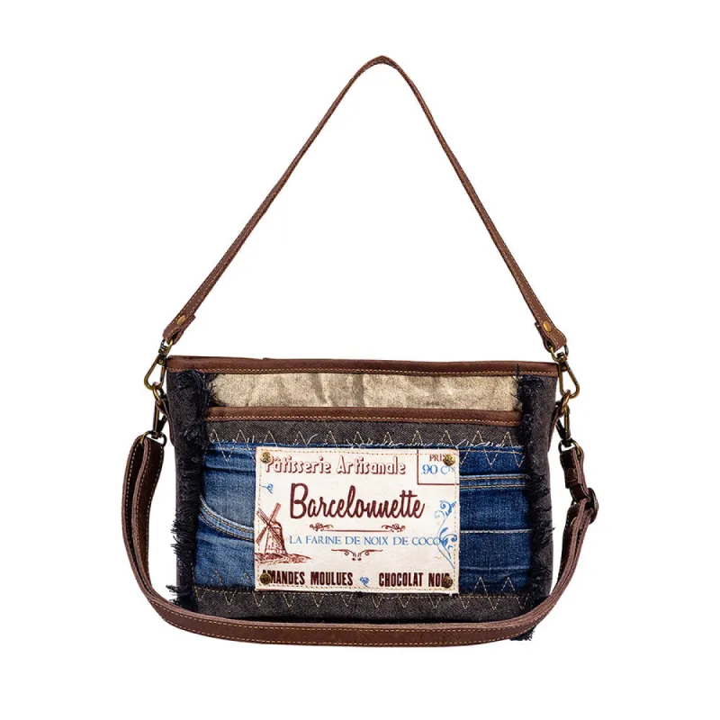 Barcelonnette Denim Small & Crossbody Bag sold by Myra Bag