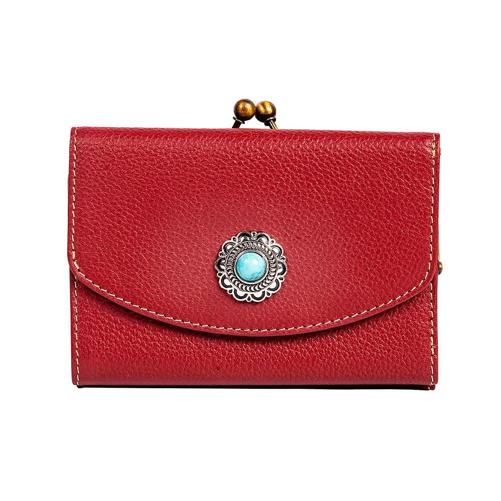 Gypsum Trail Coin Purse in Red sold by Myra Bag