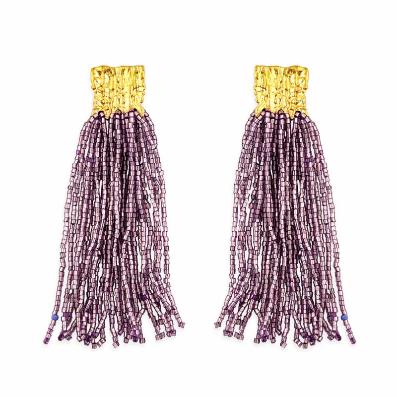 Heart's Passion Beaded Earrings sold by Myra Bag