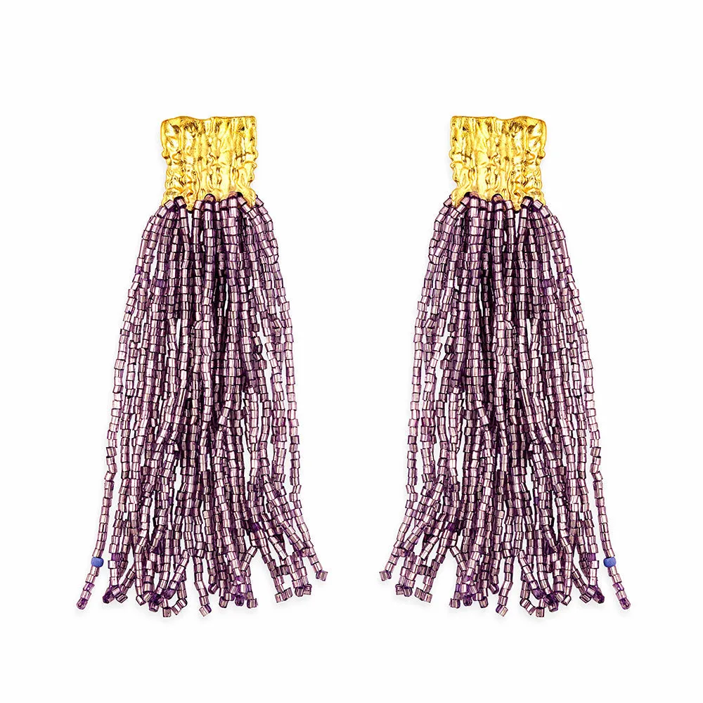 Heart's Passion Beaded Earrings sold by Myra Bag