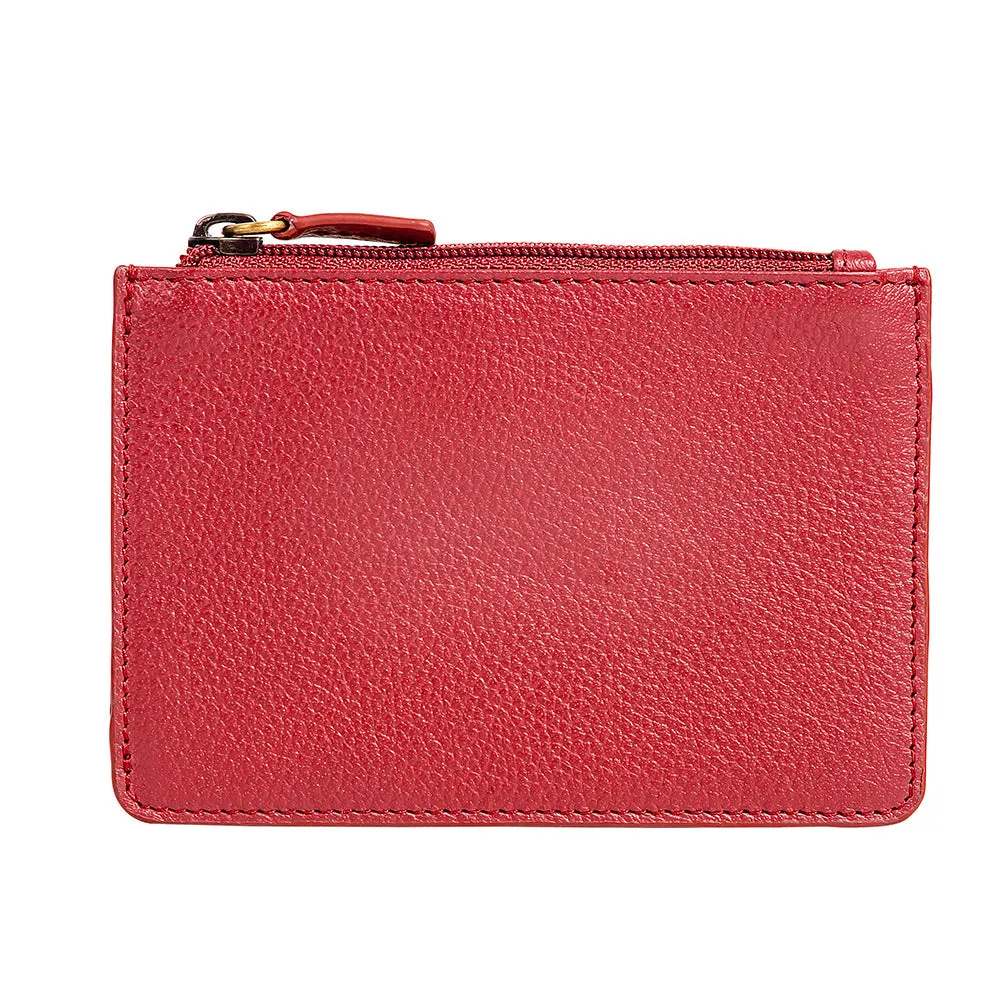 Foothill Creek Credit Card Holder in Red sold by Myra Bag