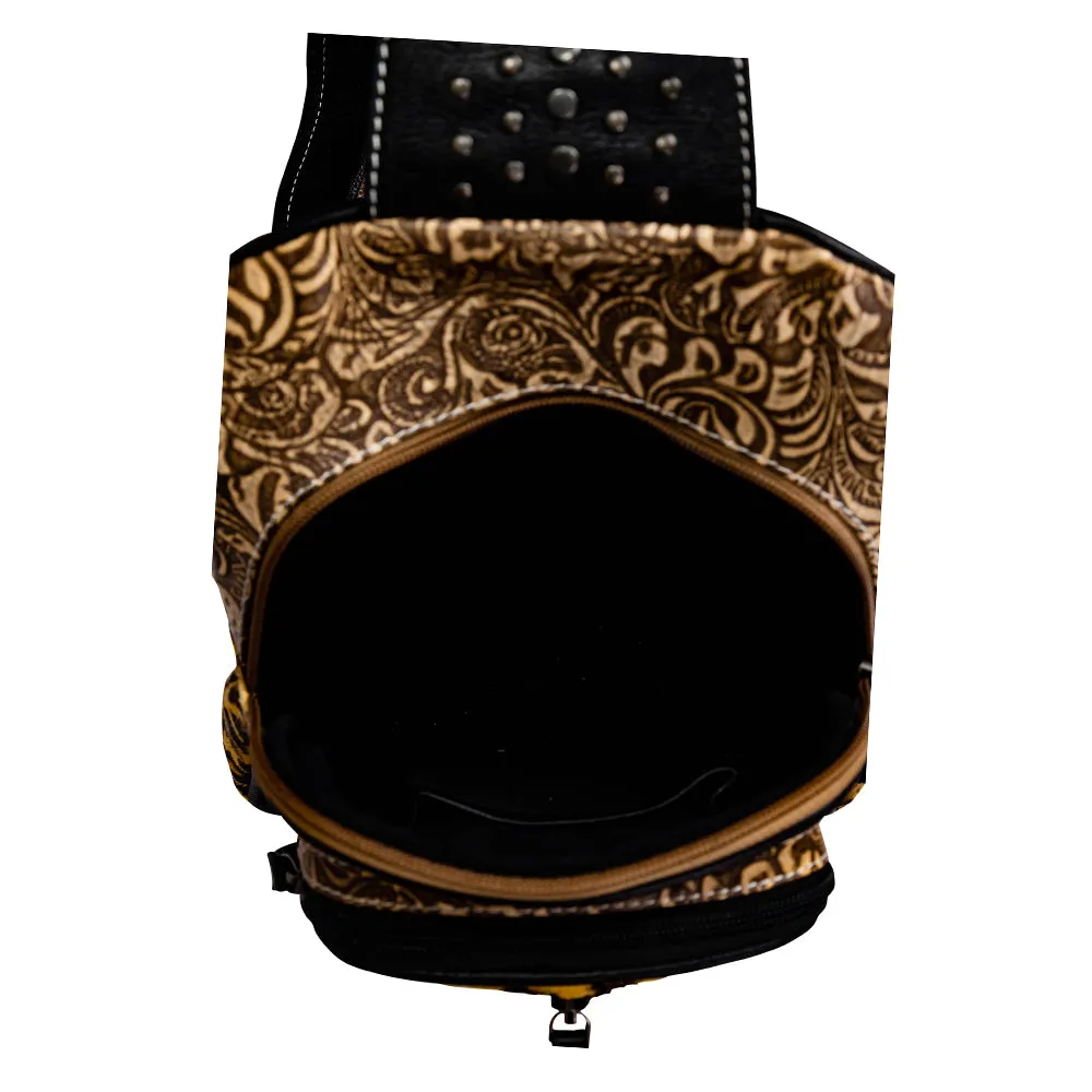 Jaguar Trail Hand-tooled Fanny Pack Bag sold by Myra Bag product image thumbnail 4