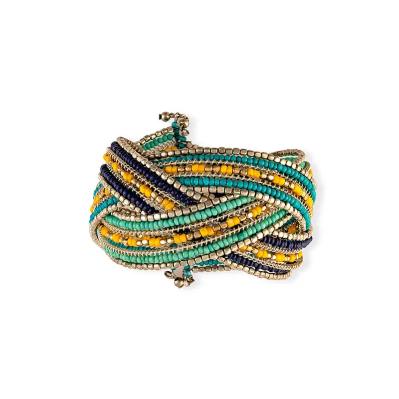 Infinite Hope Beaded Bracelet In Turquoise sold by Myra Bag