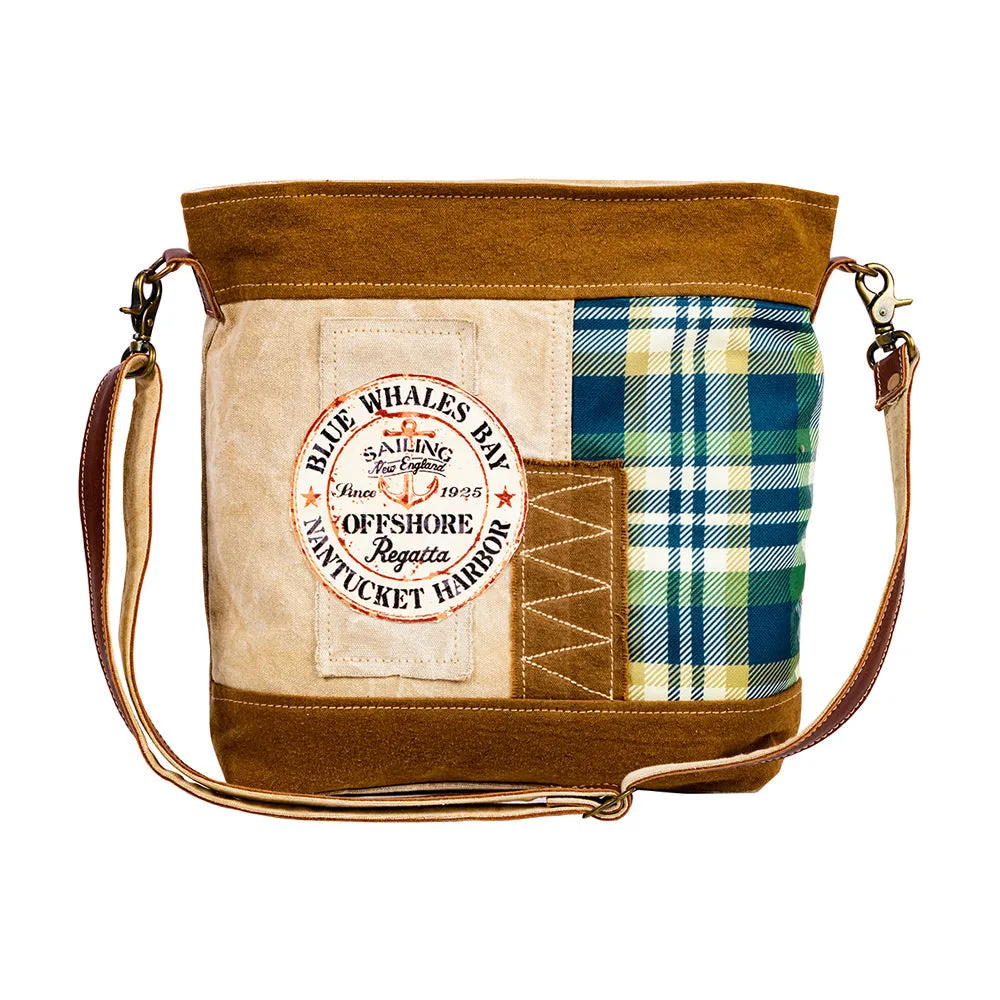 Blue Whales Bay Shoulder Bag sold by Myra Bag