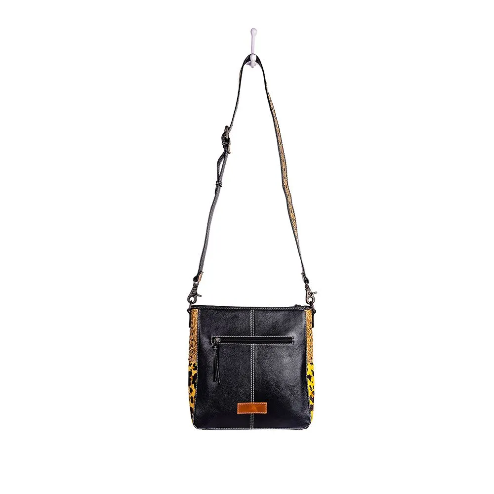 Jaguar Trail Hand-tooled Leather & Hairon Bag sold by Myra Bag product image thumbnail 4