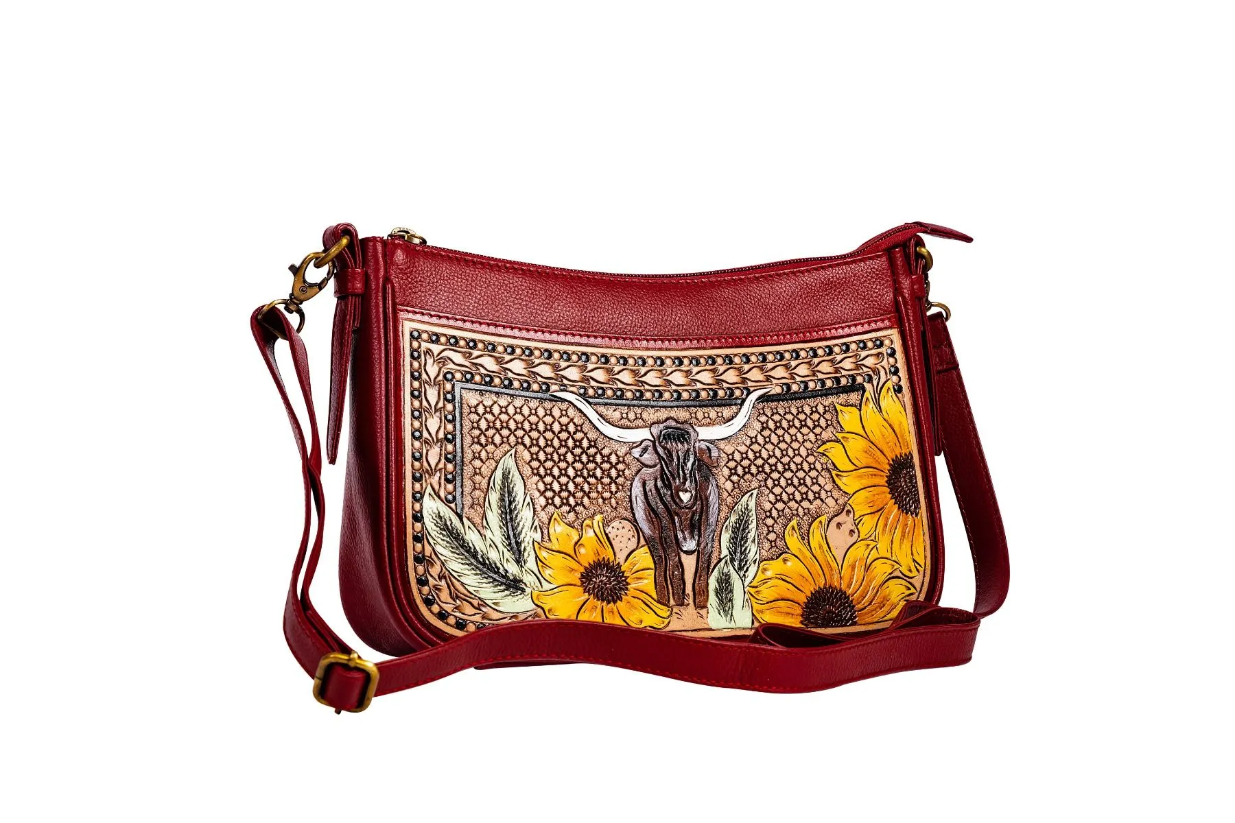 On the Trail Home Hand-tooled Bag sold by Myra Bag product image thumbnail 2