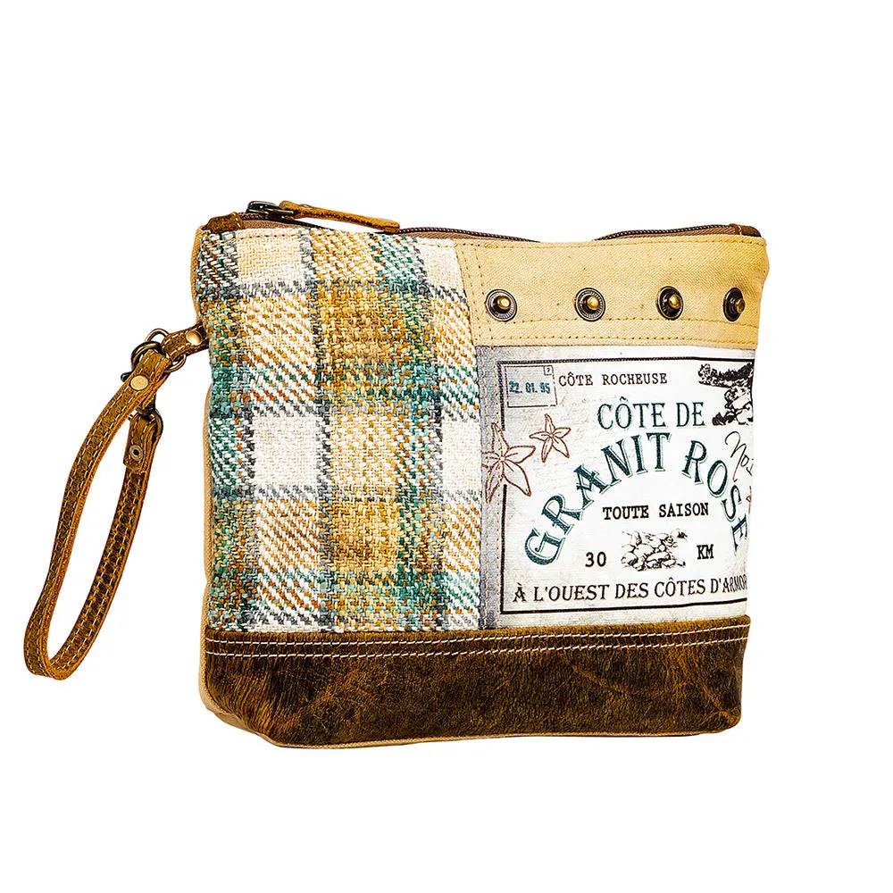 Plaid Granit Rose Pouch sold by Myra Bag product image thumbnail 2